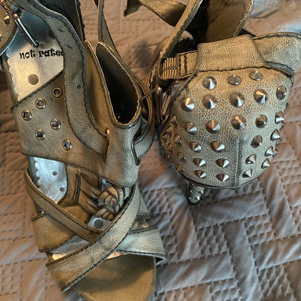 Grey stylish heels
